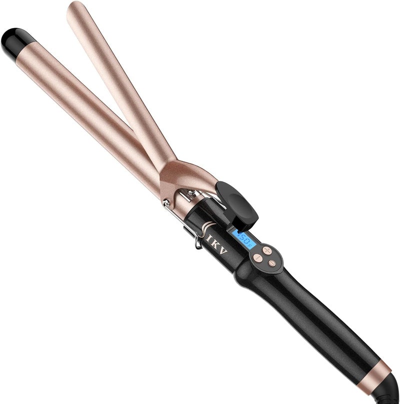 IKV 1 Inch Extra Long Barrel Curling Iron, Ceramic Tourmaline Curling Wand Professional Dual Voltage - Image 1